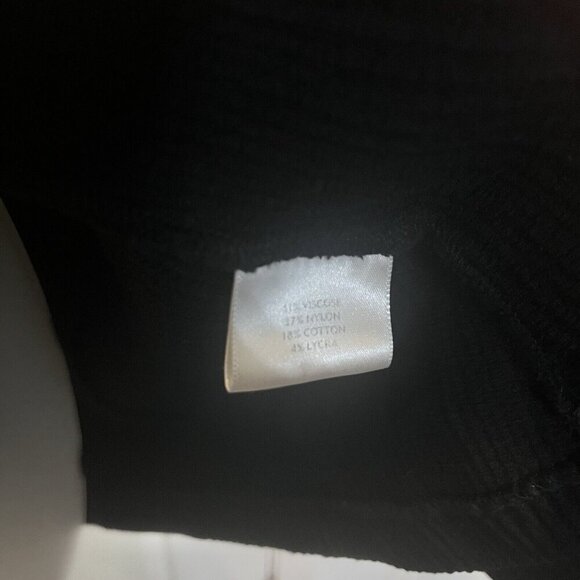 Black Eileen Fisher Jacket Size M Textured Snap Closure 3/4 Sleeve - Picture 9 of 10